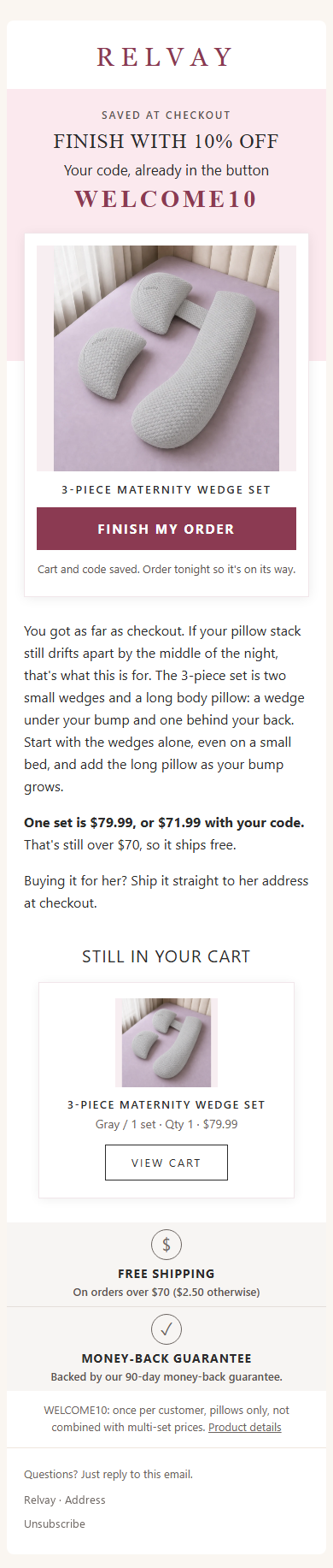 Abandoned checkout email 3